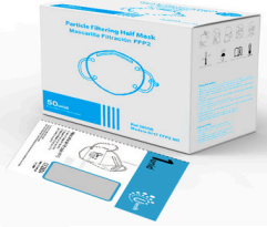 Mascarilla FFP2 blanca Uhealth · Caja 50 uds